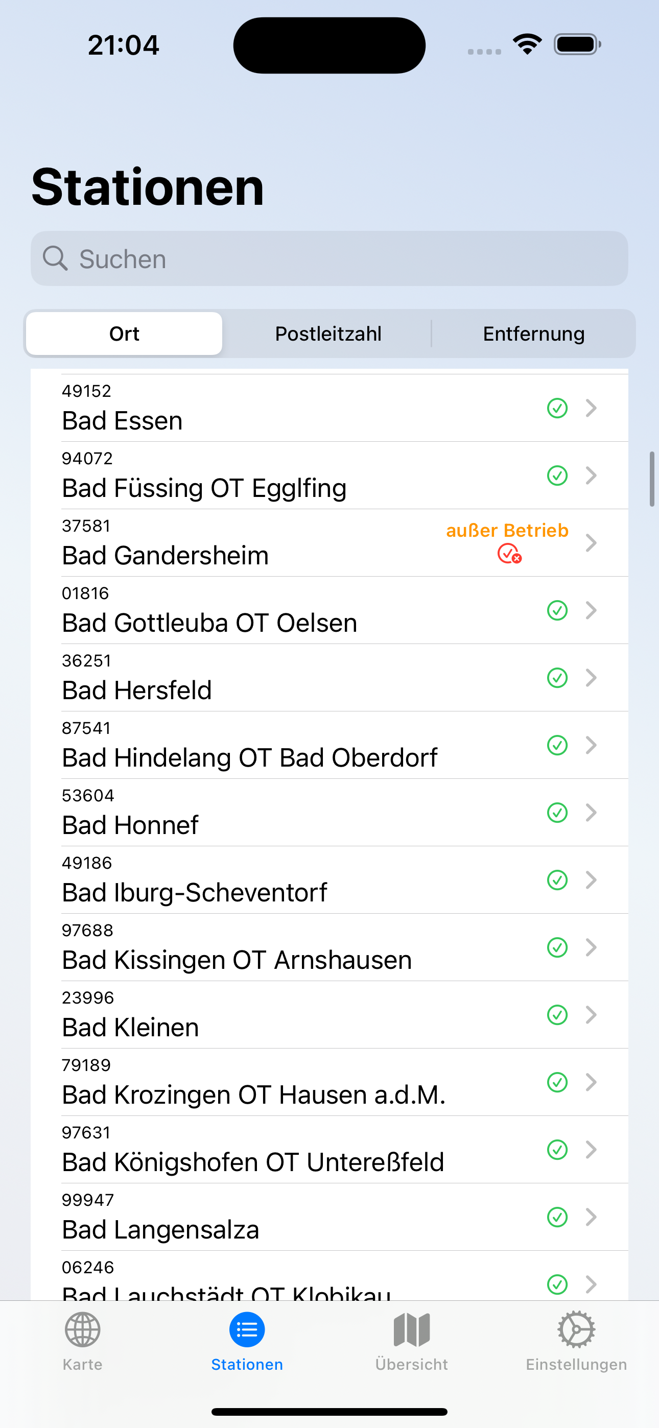 DE-Radiation App - Map